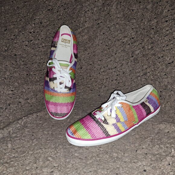 KEDS BY KATE SPADE-Crochet  Multicolor-WF66110-Lace Up-Sz 9.5-NEW/NO BOX - Picture 1 of 7